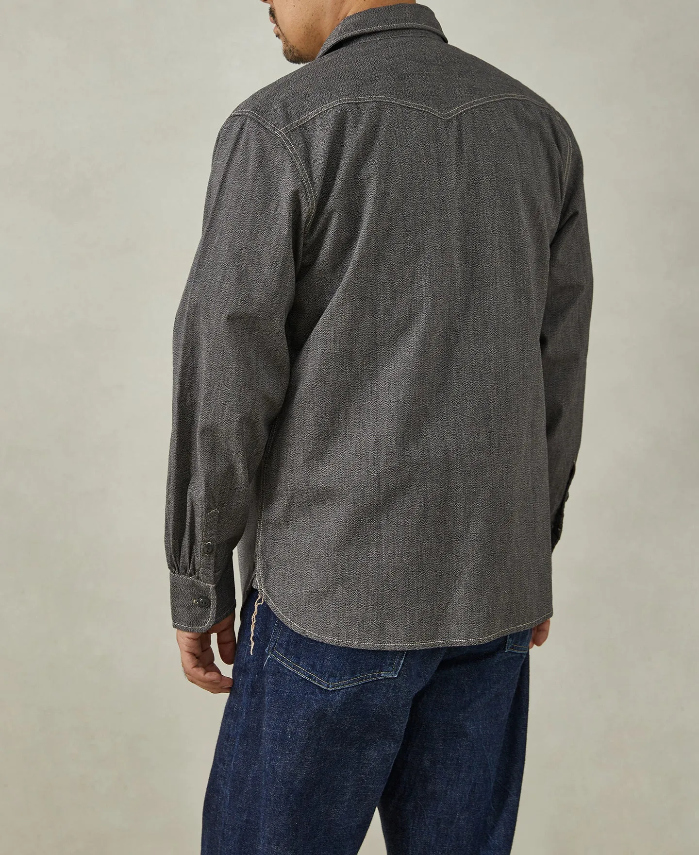 1930s Jaspé Workshirt - Dark Gray