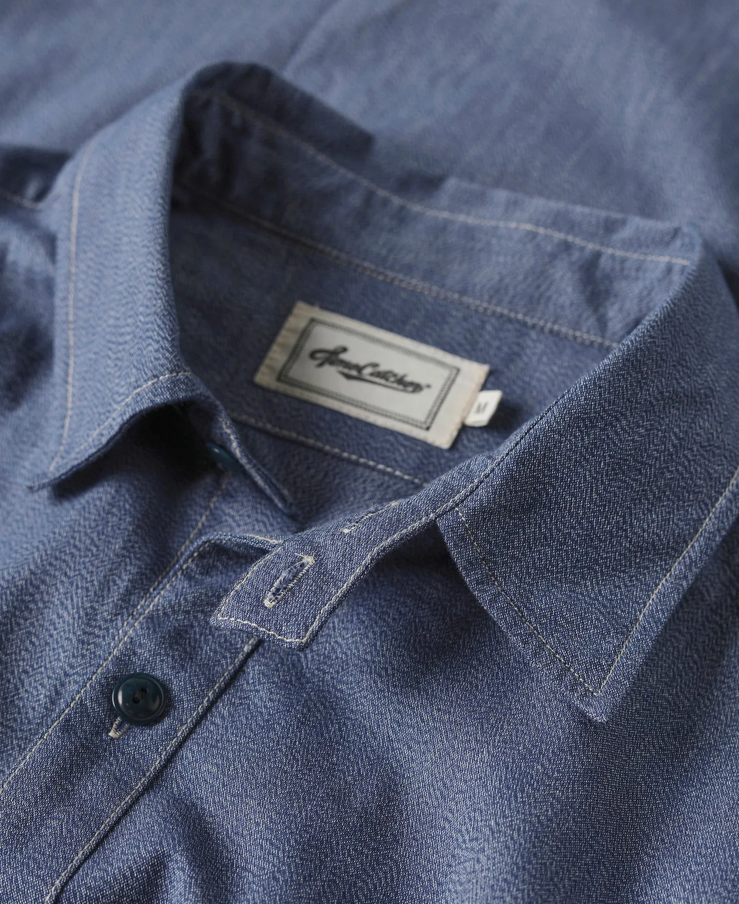 1930s Jaspé Workshirt - Grayish Blue