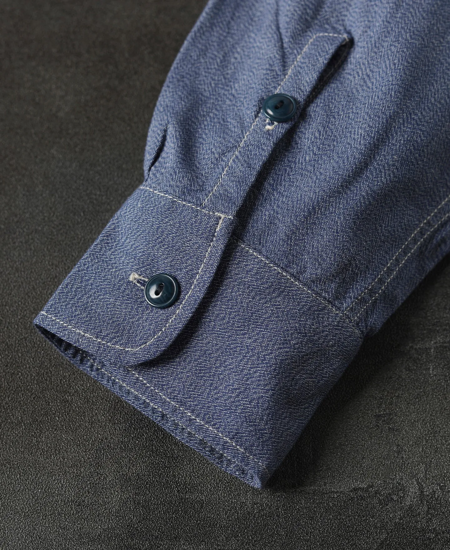 1930s Jaspé Workshirt - Grayish Blue