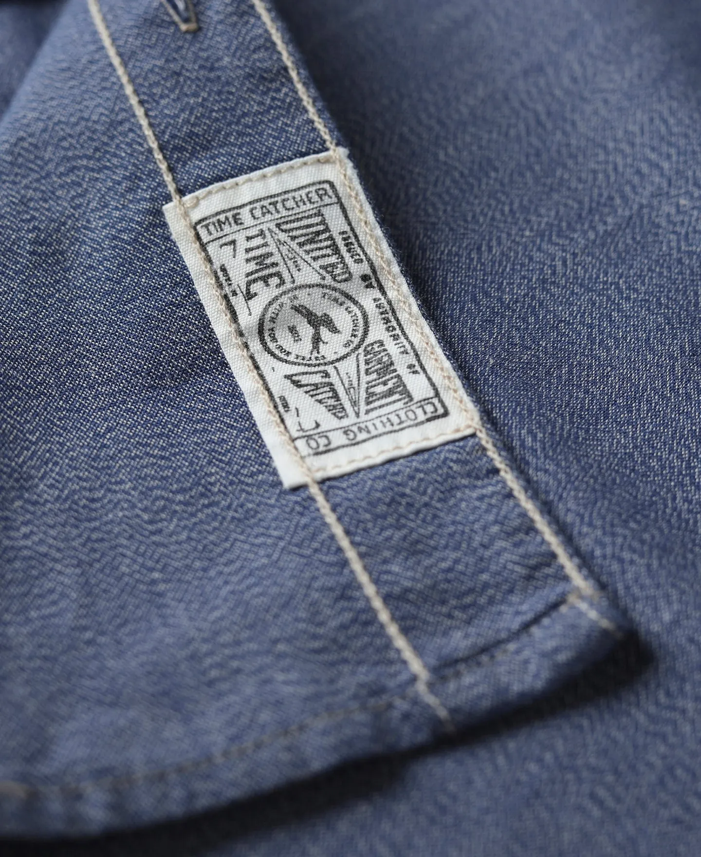 1930s Jaspé Workshirt - Grayish Blue