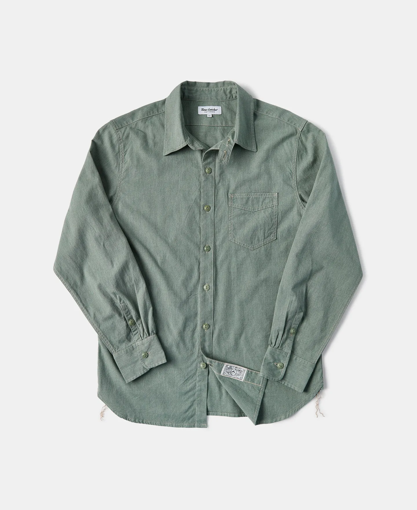 1930s Jaspé Workshirt - Sage