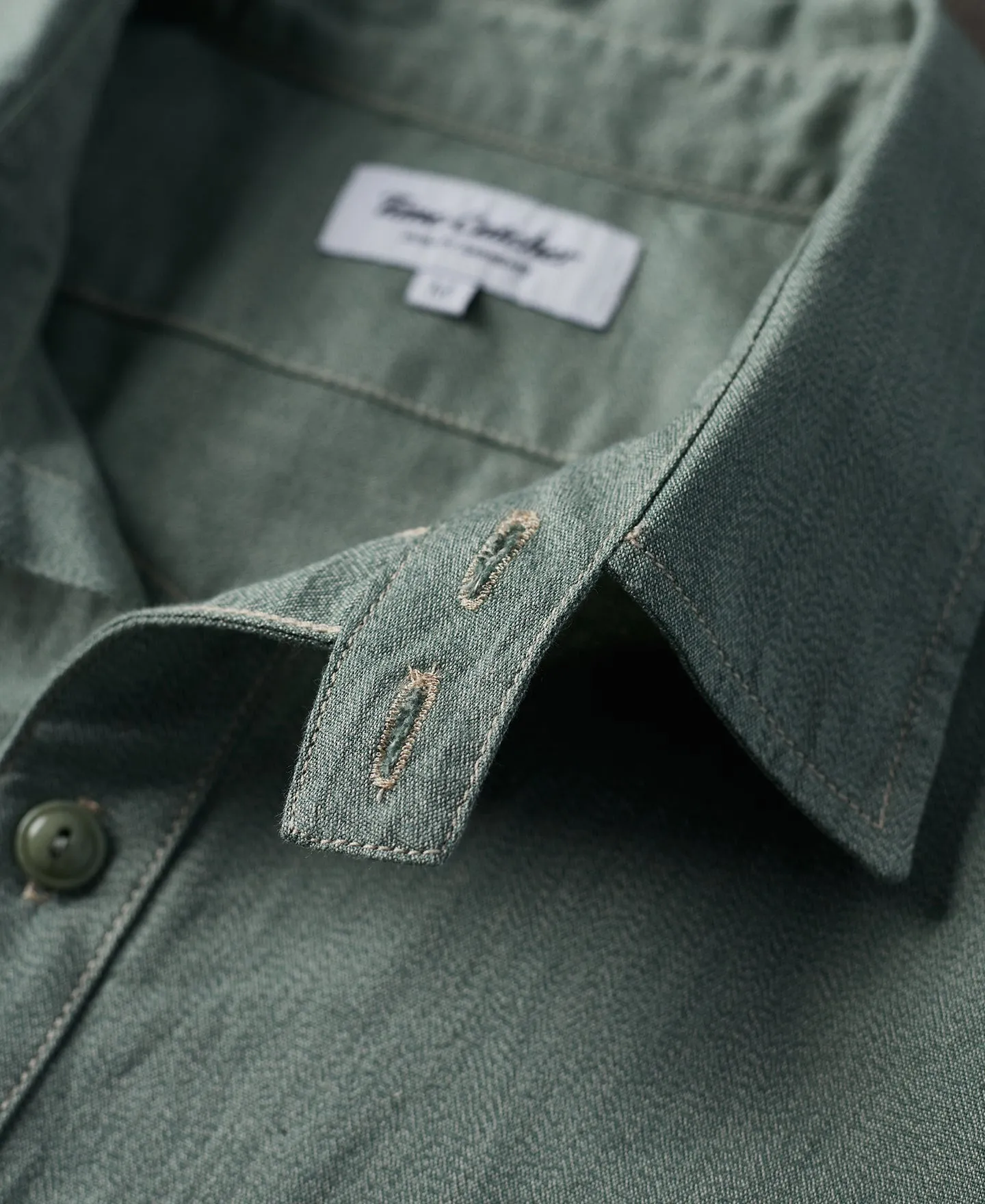 1930s Jaspé Workshirt - Sage