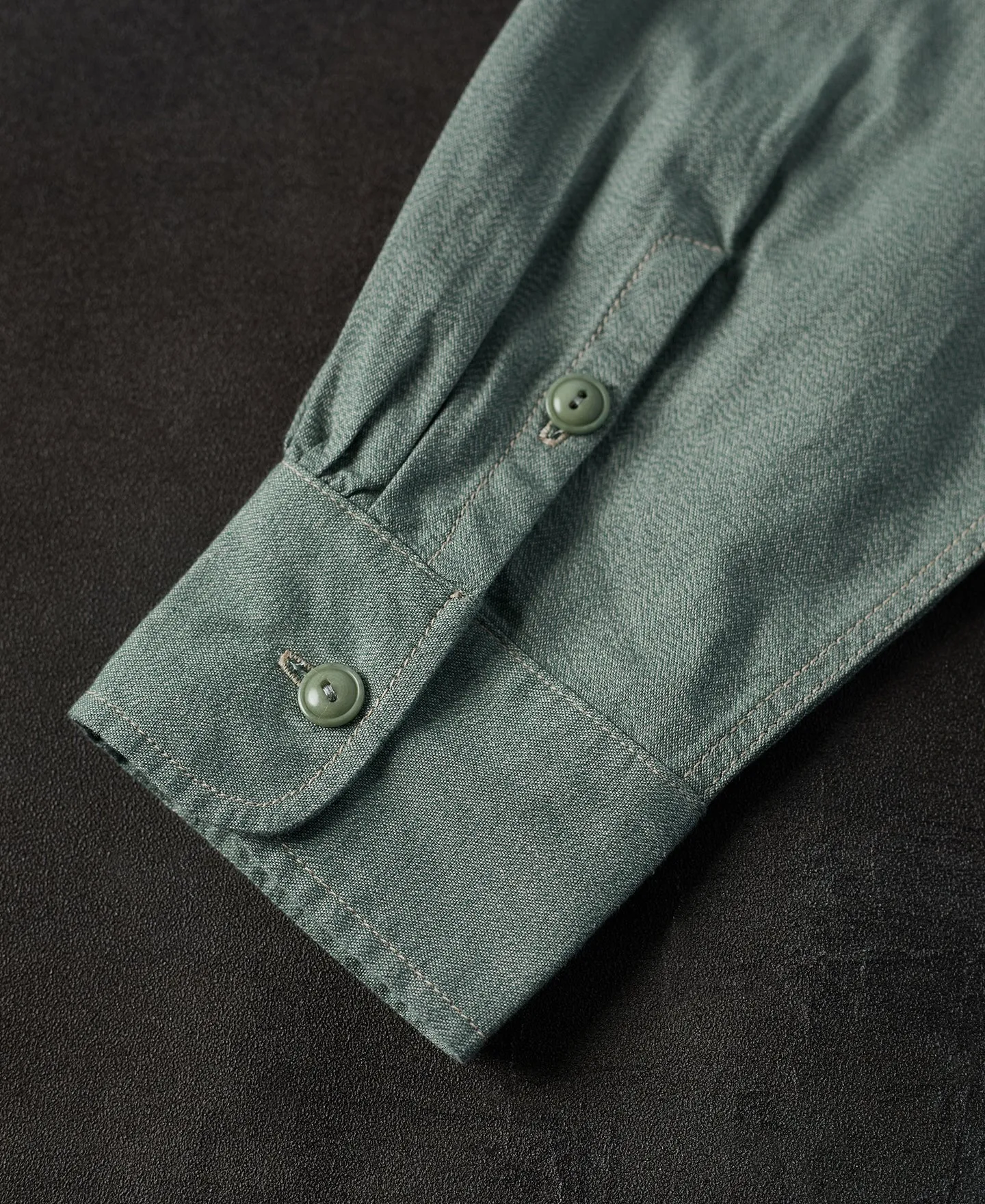 1930s Jaspé Workshirt - Sage