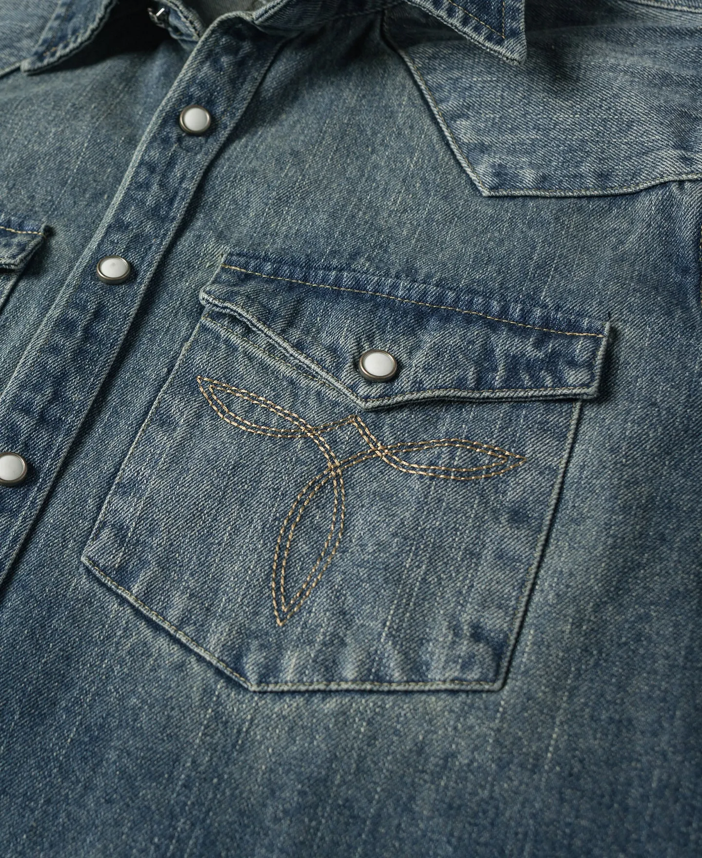 1950s Slub Denim Western Shirt