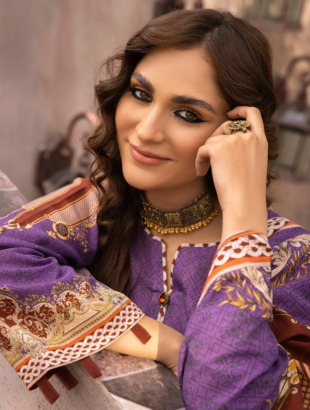 3 Piece Unstitched Khaddar Suit KKH-1499