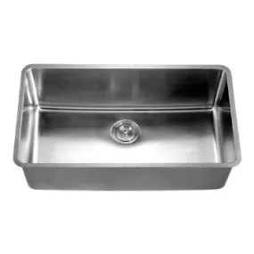 32" Undermount 16 Gauge Single Bowl Stainless Steel Kitchen Sink