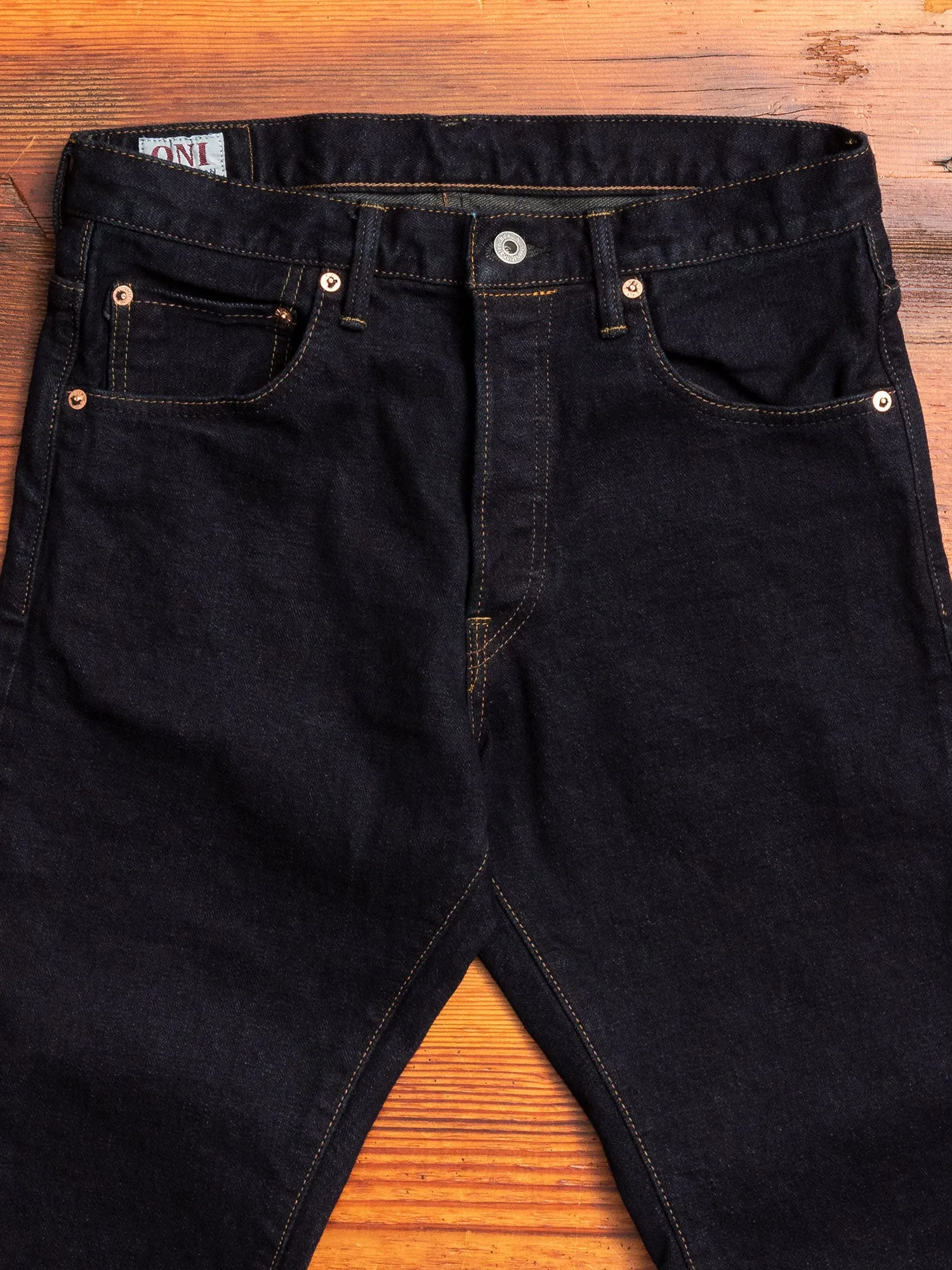 922S-DGY "Charcoal Overdye" 15oz Stretch Selvedge Denim - High Tapered Fit