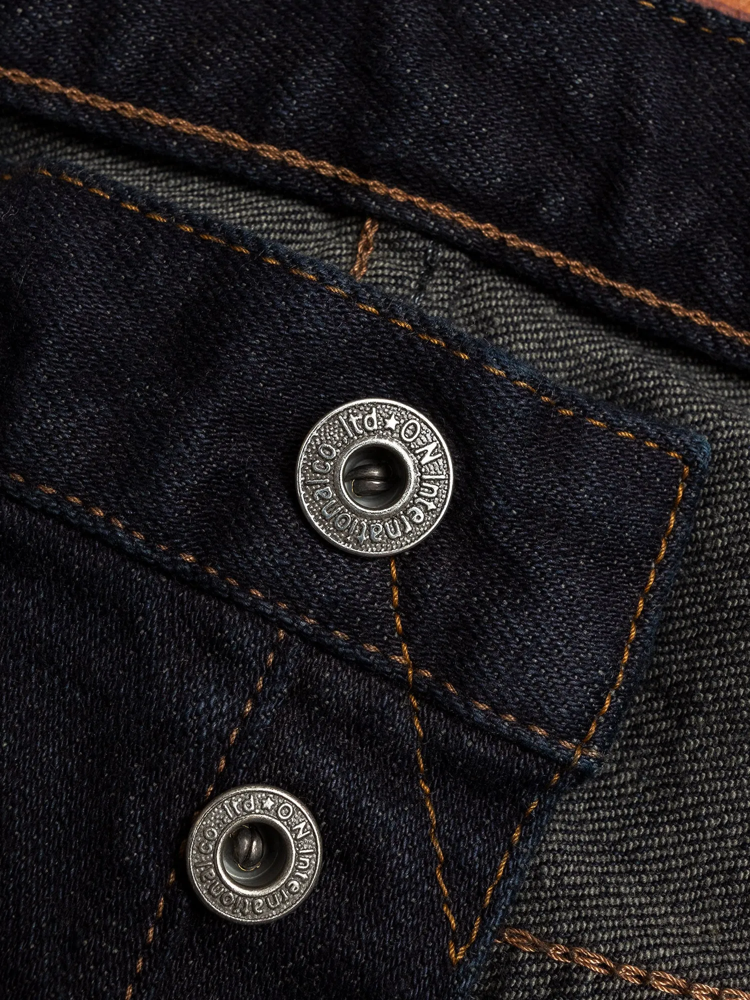 922S-DGY "Charcoal Overdye" 15oz Stretch Selvedge Denim - High Tapered Fit