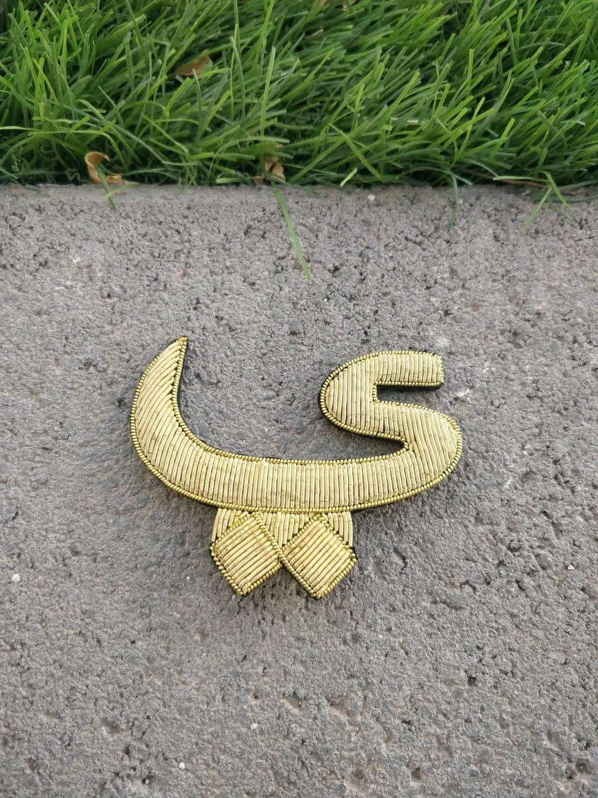 Arabic Letter Embroidered Pin