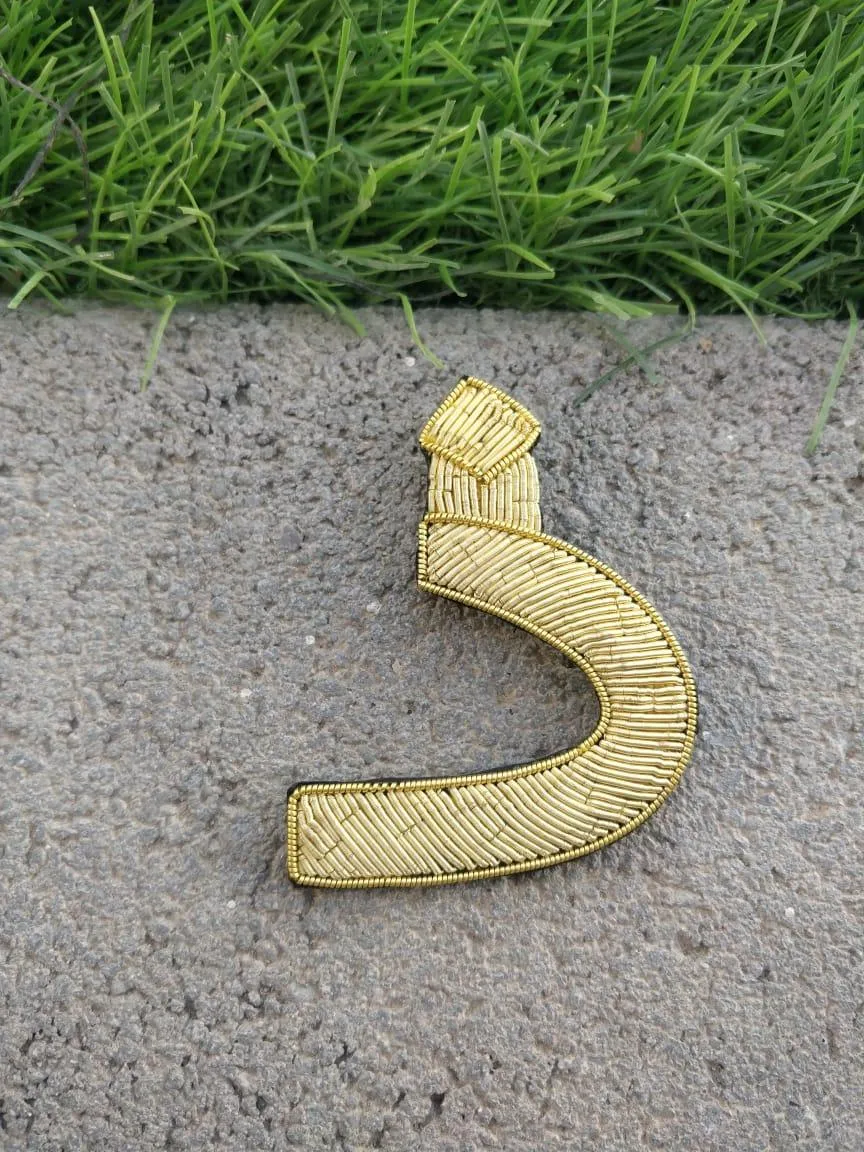 Arabic Letter Embroidered Pin