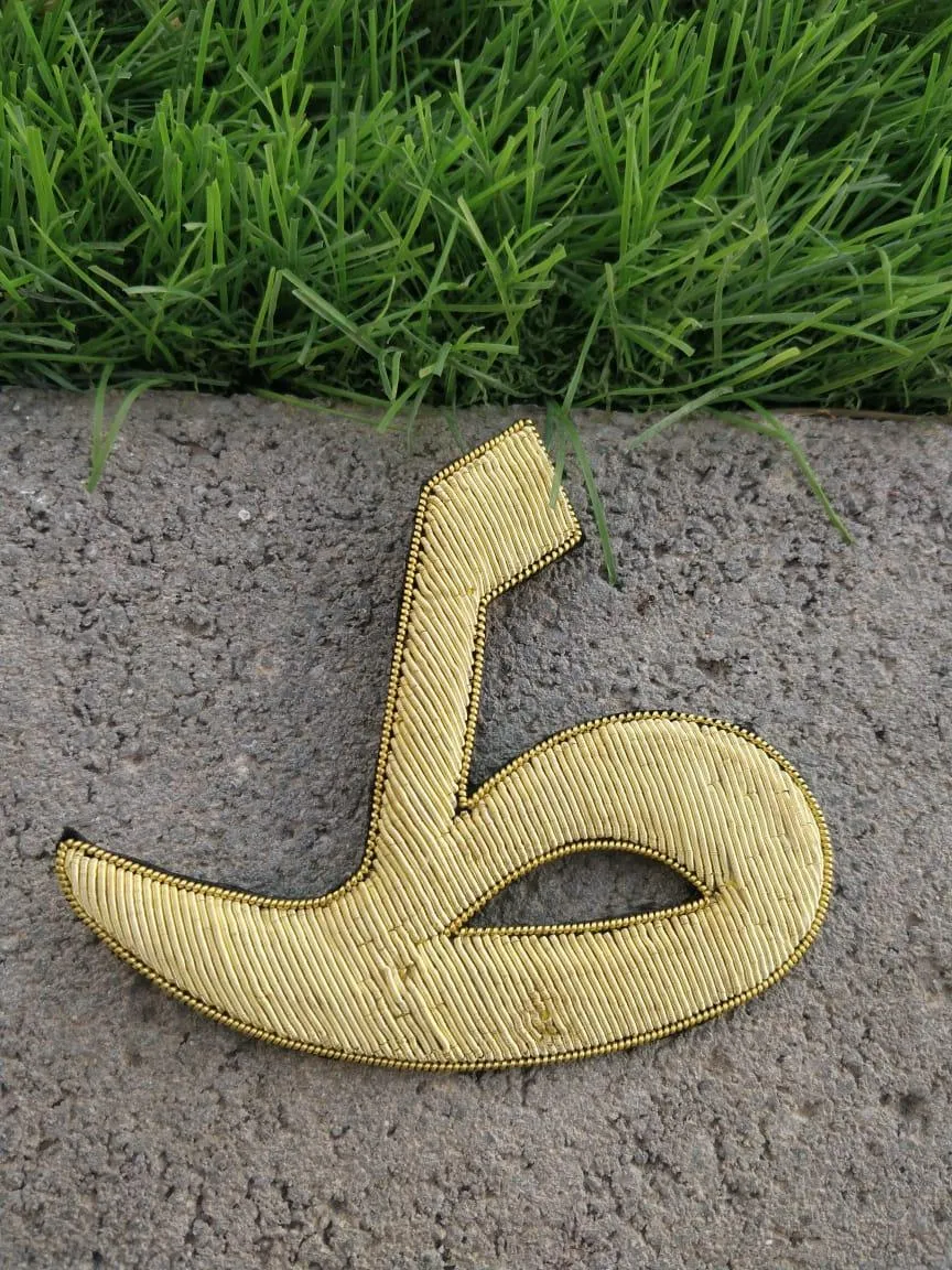 Arabic Letter Embroidered Pin