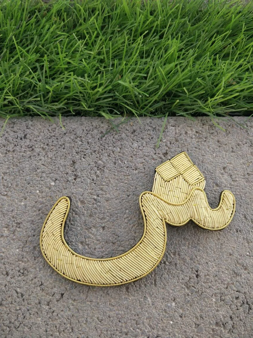 Arabic Letter Embroidered Pin