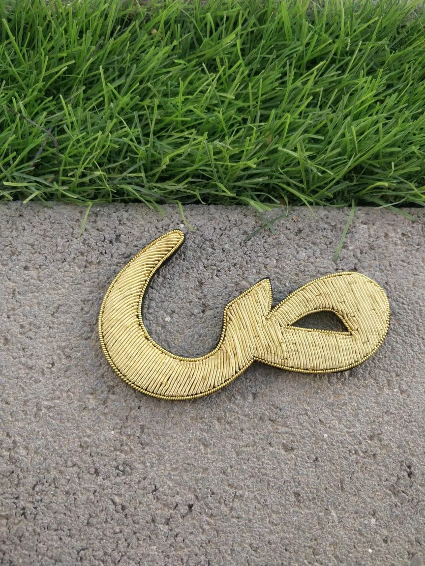 Arabic Letter Embroidered Pin