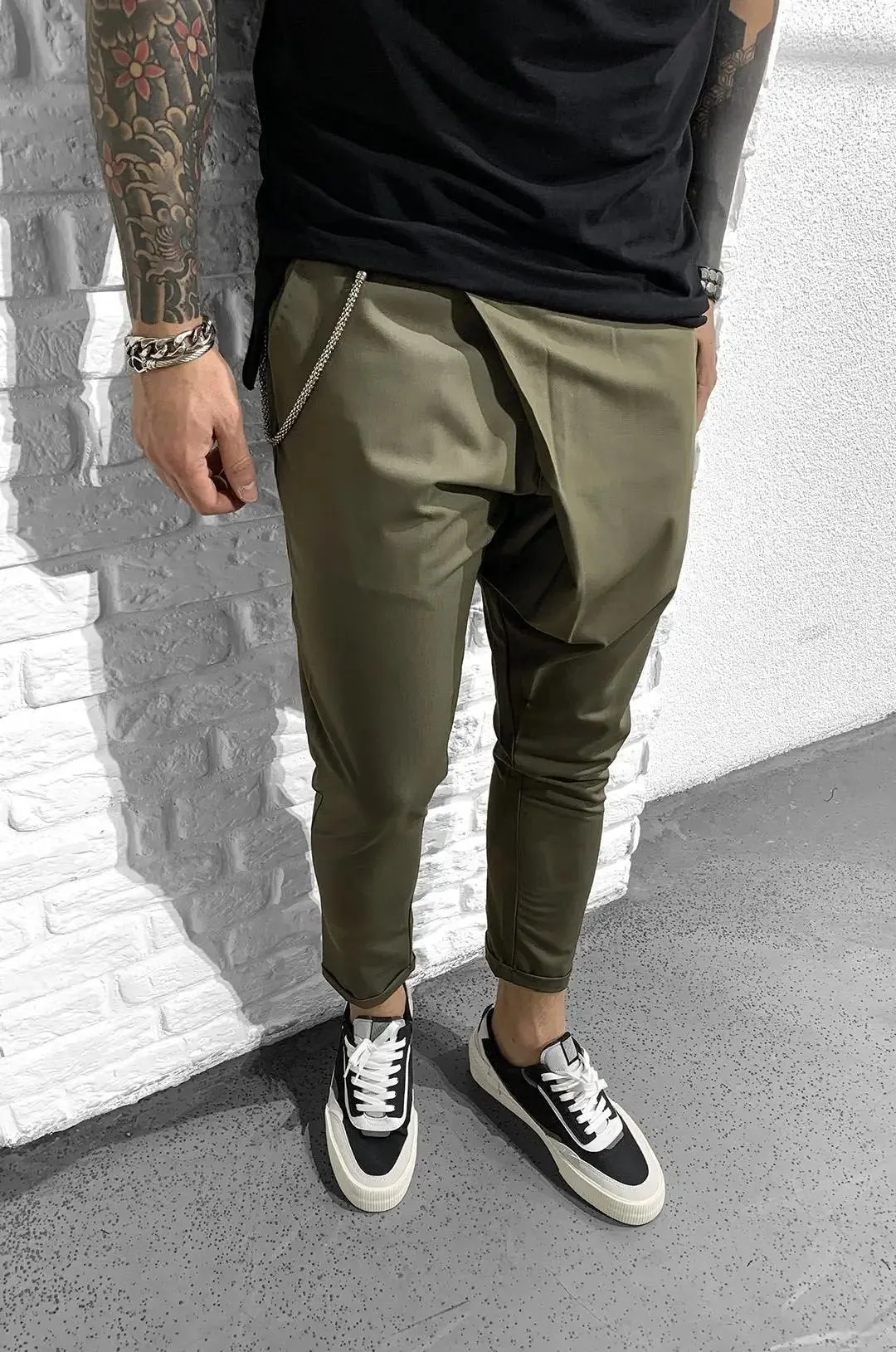 ASSYMMETRIC ROLL UP - KHAKI