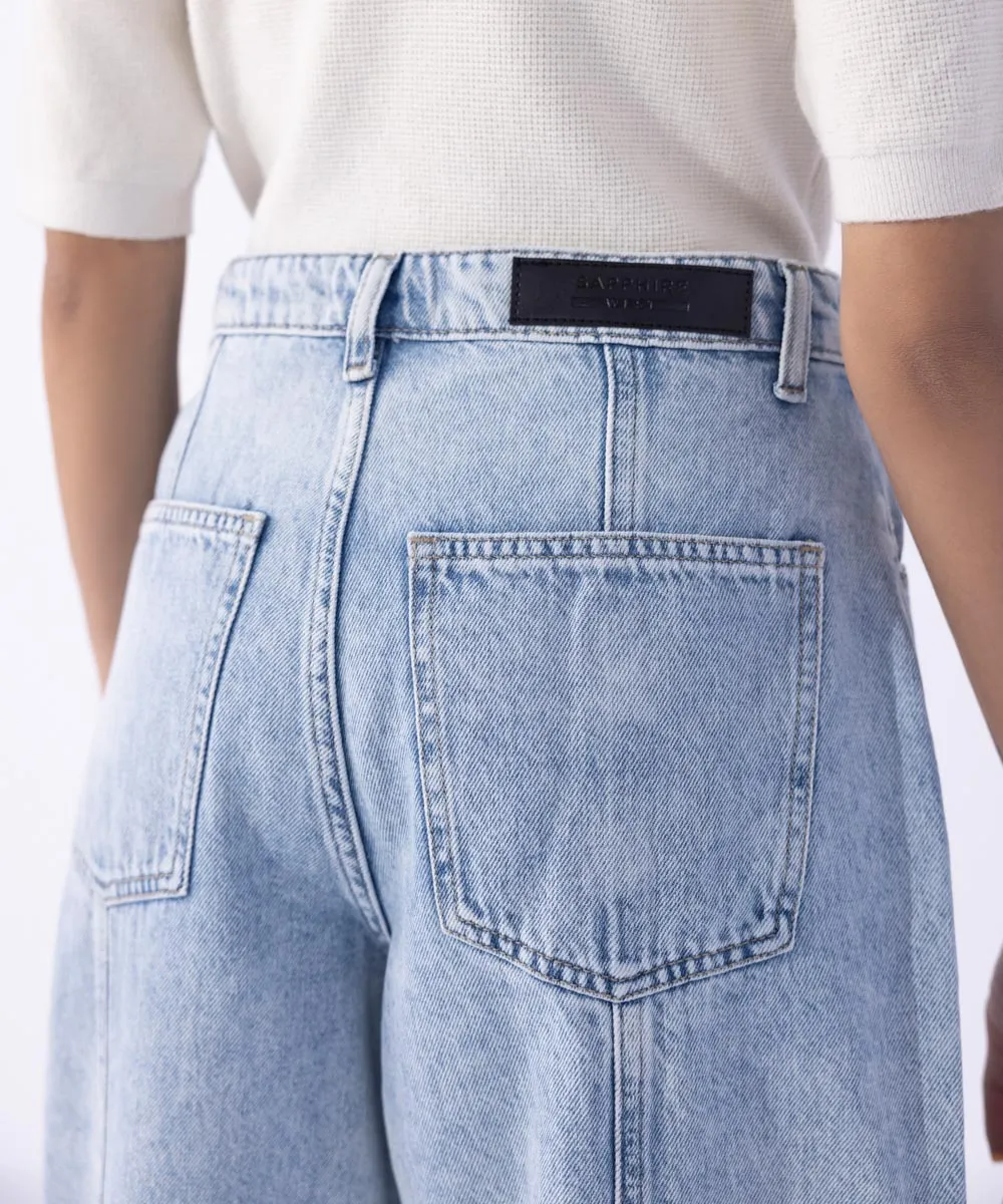 Barrel Fit Jeans with Panels