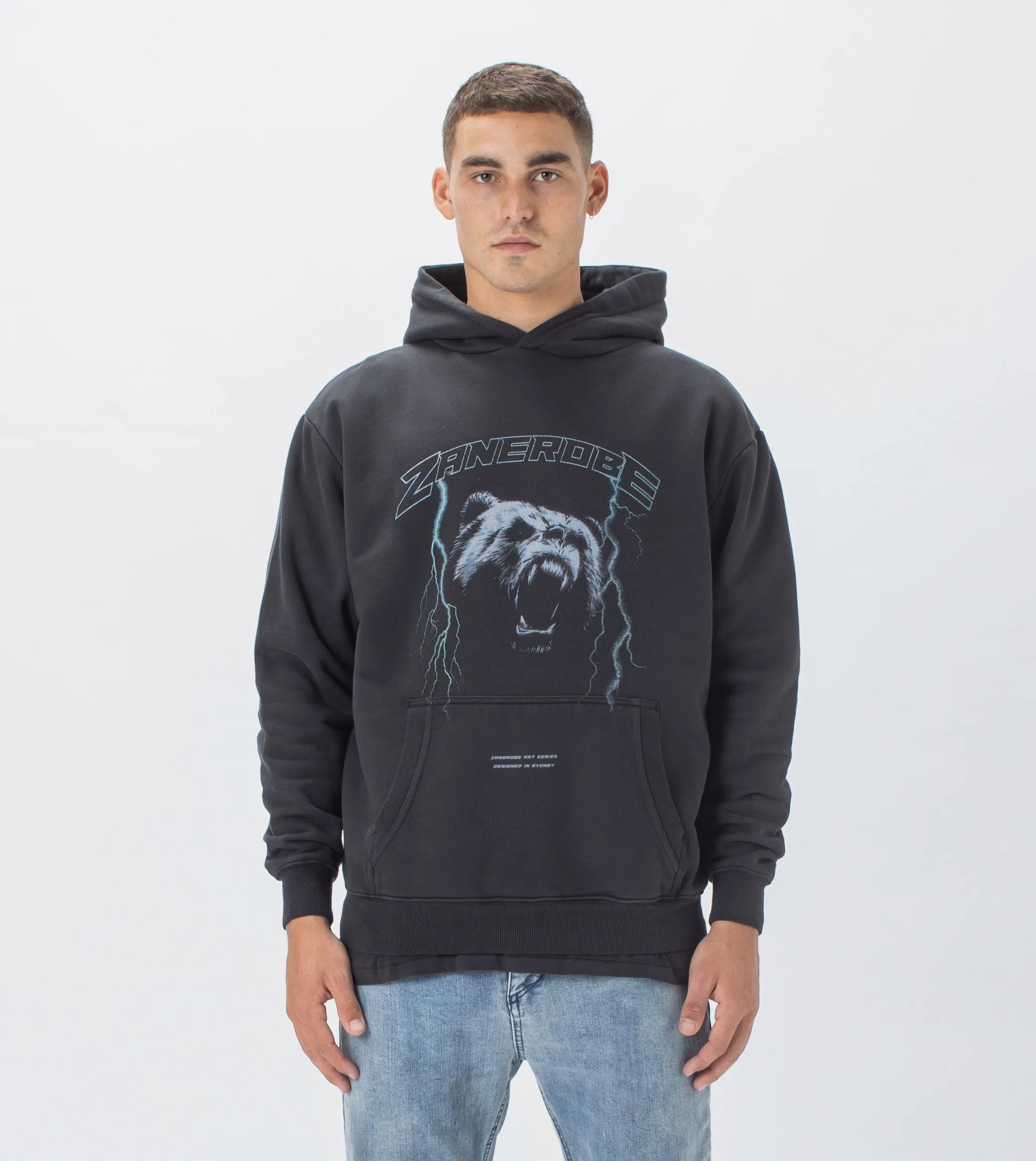 Bear Lowgo Hood Sweat GD Black