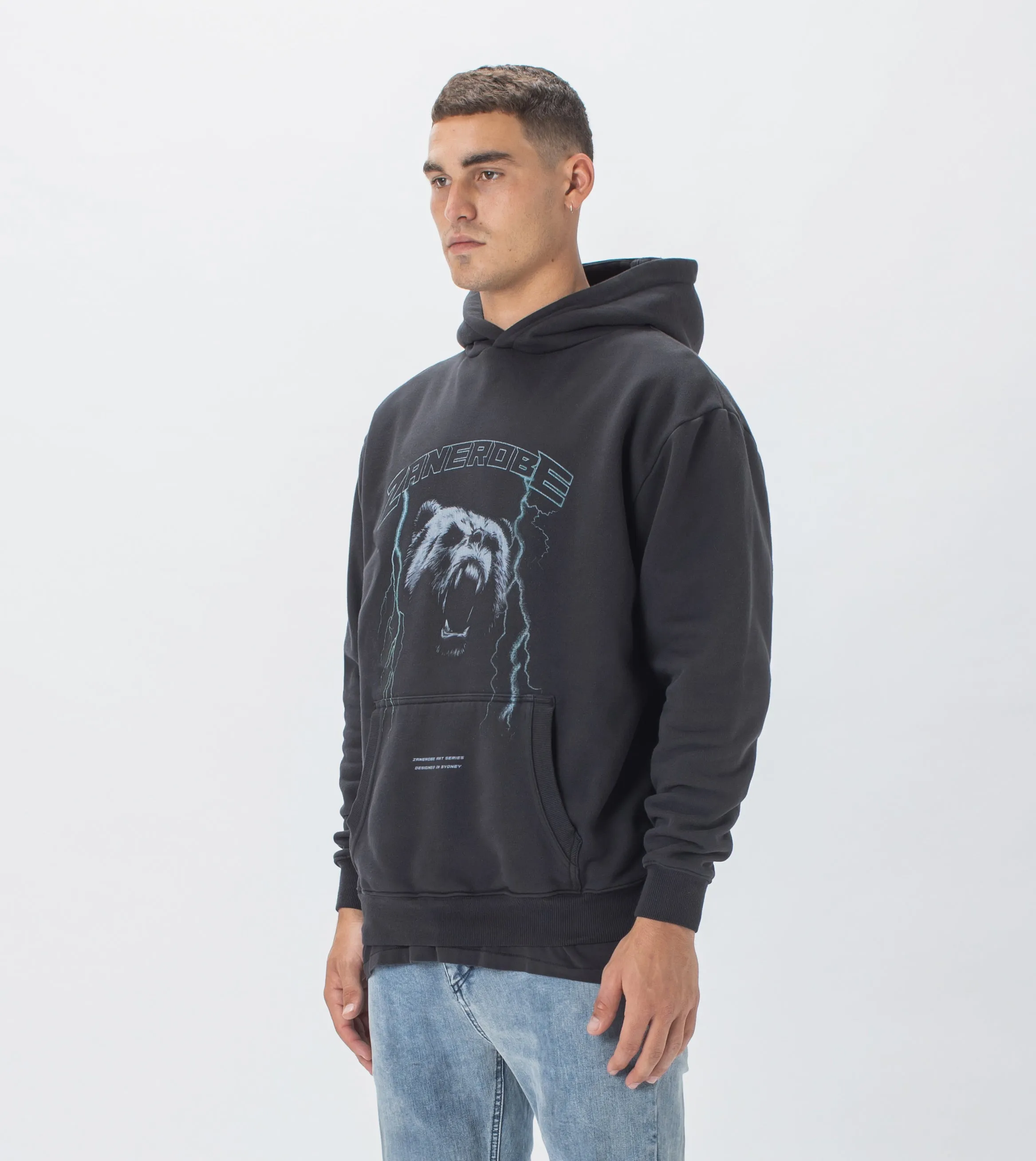 Bear Lowgo Hood Sweat GD Black