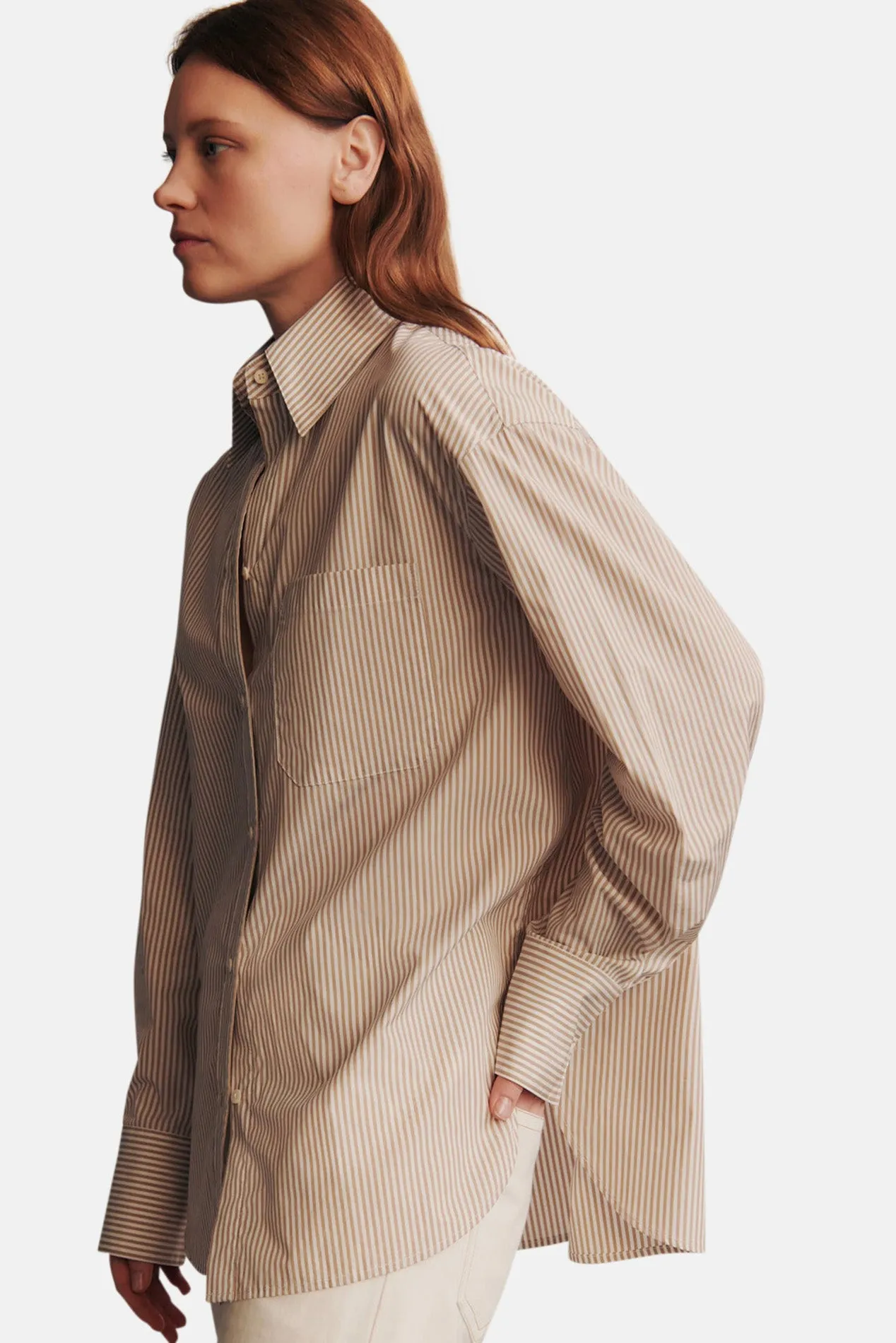 Big Joe Shirt In Awning Lady Stripe Khaki/White