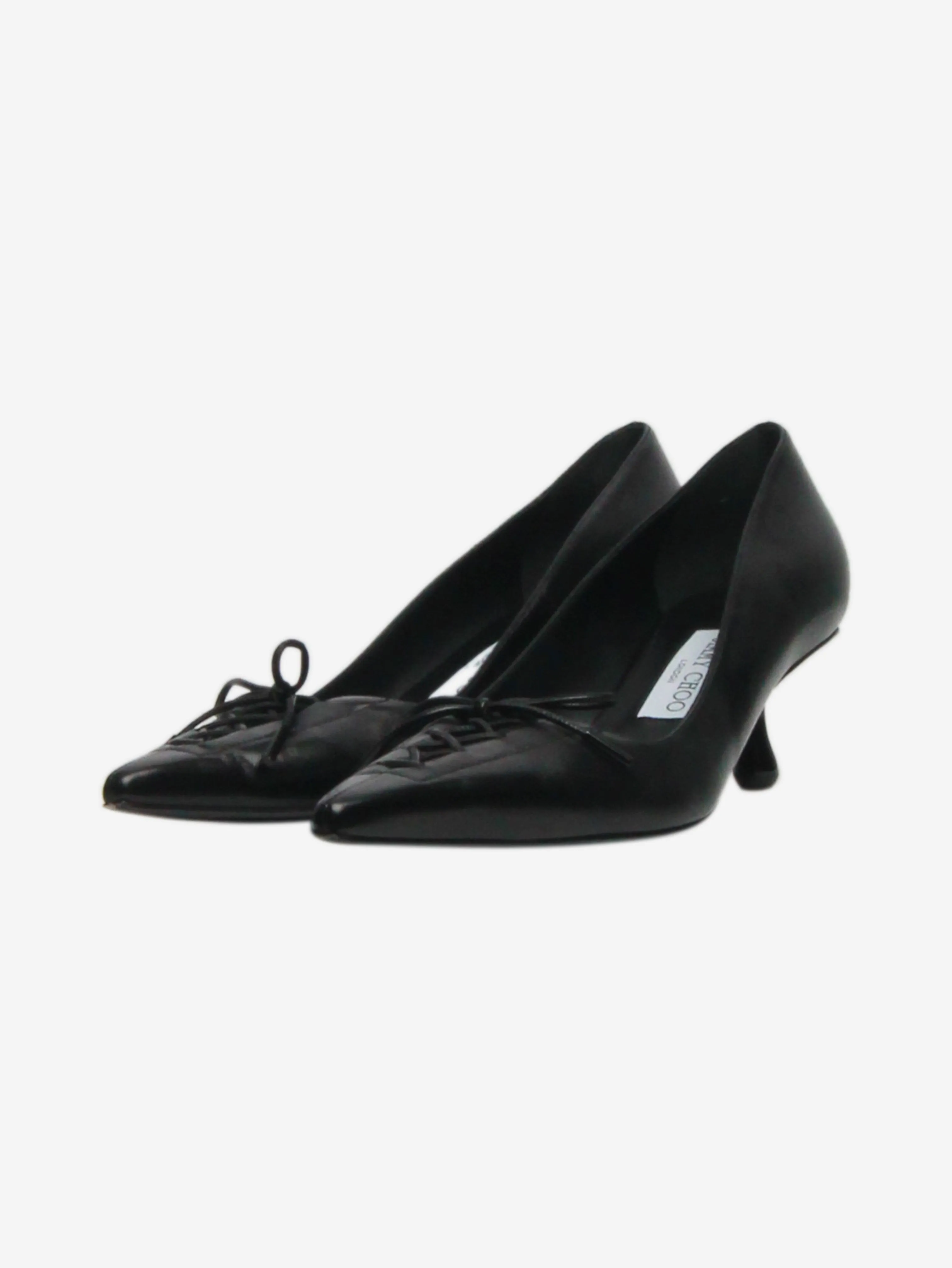 Black Scarlett 50 leather pumps - size EU 38