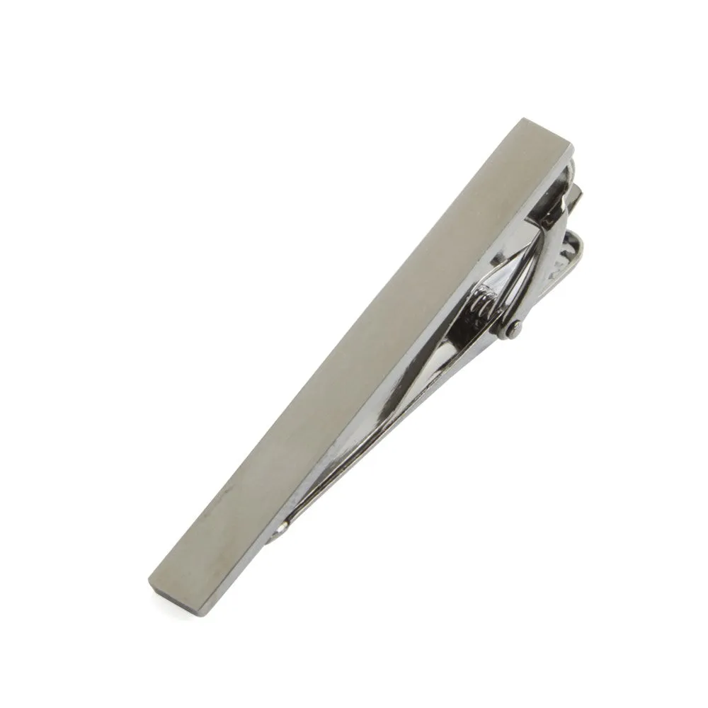 Brushed Straight Silver Tie Bar