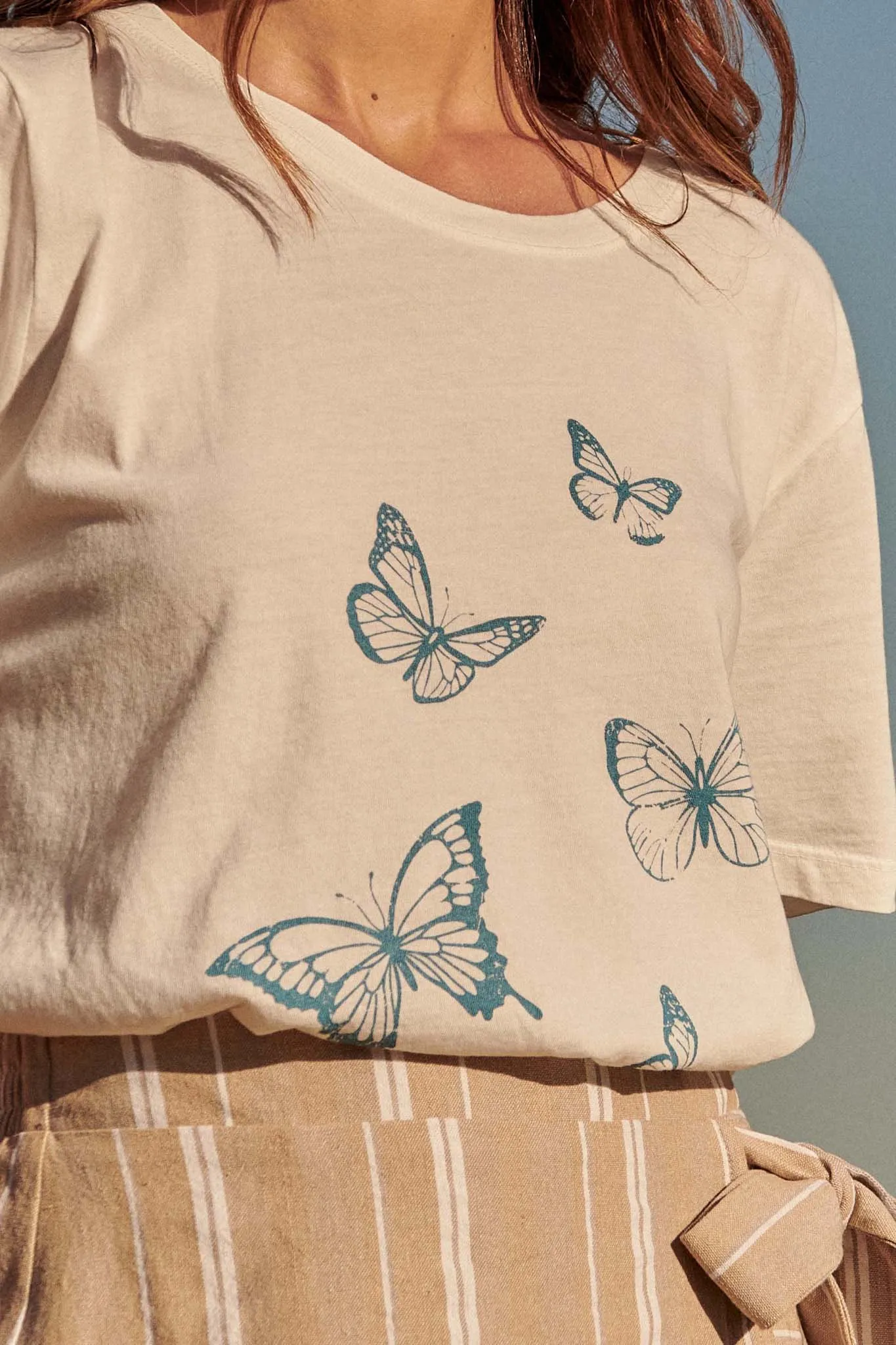 Butterfly Flight Vintage-Print Graphic Tee