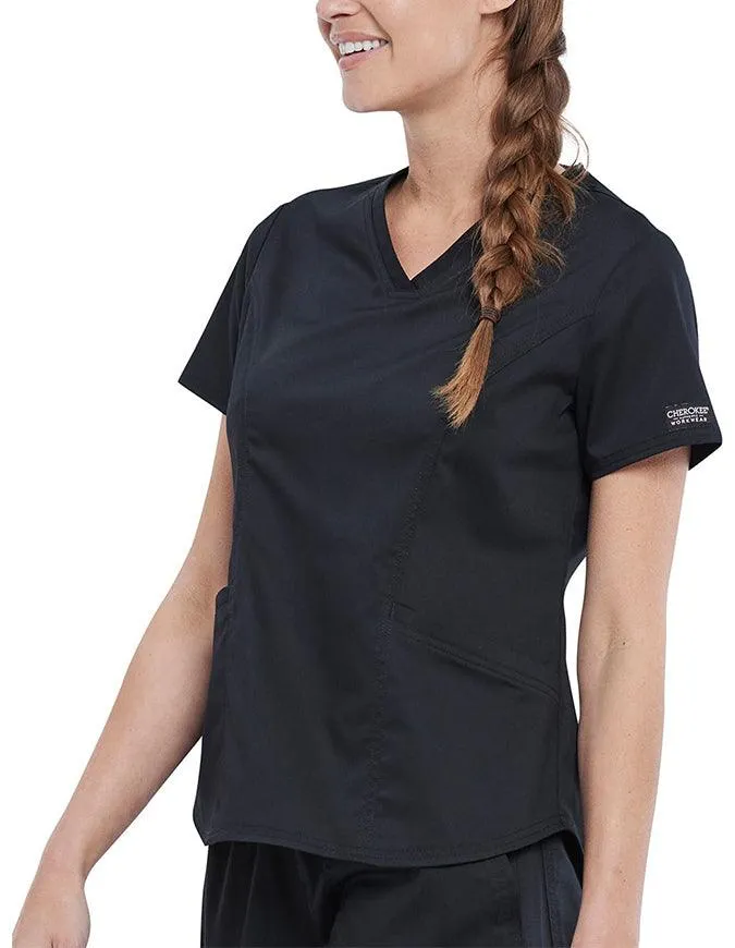 Cherokee Workwear Revolution Women's V-Neck Top