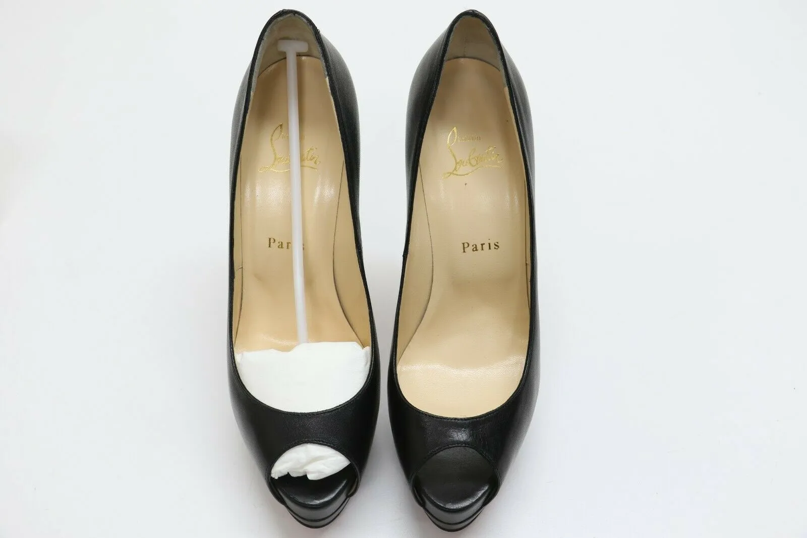 CHRISTIAN LOUBOUTIN Kid Leather Palais Royal 140 Pumps 39.5EU sz: 9US - Black