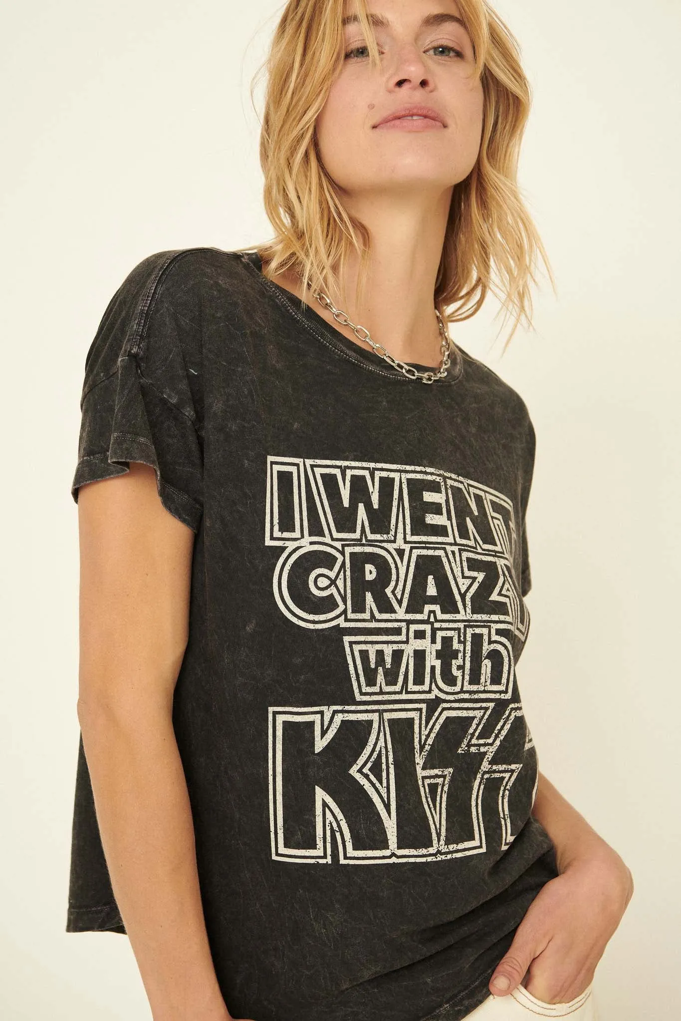 Crazy with KISS Vintage-Wash Graphic Tee