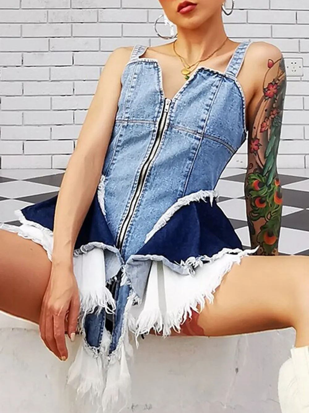 Denim Corset