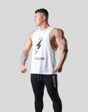 Digital Dumbbell Drop Tanktop - White