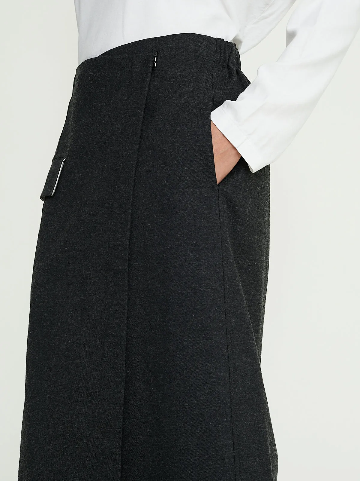 Double Wrap Skirt STW in Slate