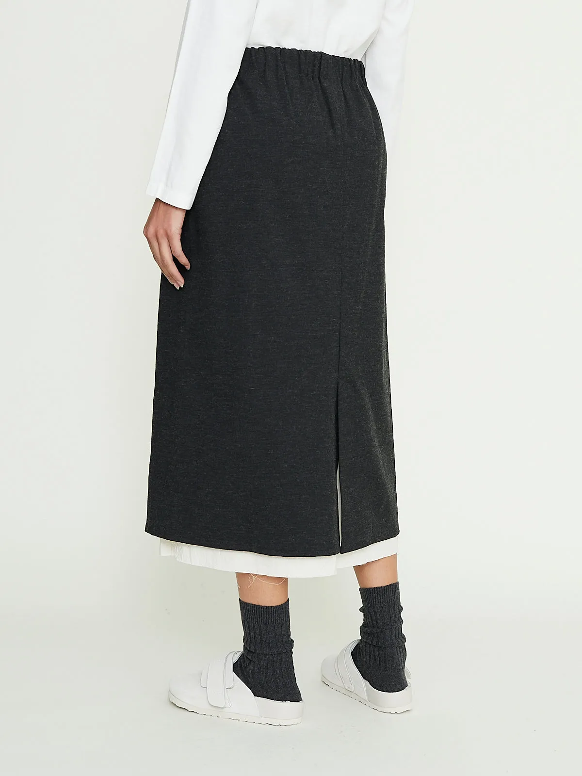 Double Wrap Skirt STW in Slate