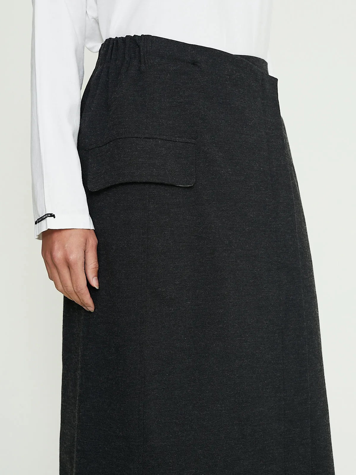 Double Wrap Skirt STW in Slate