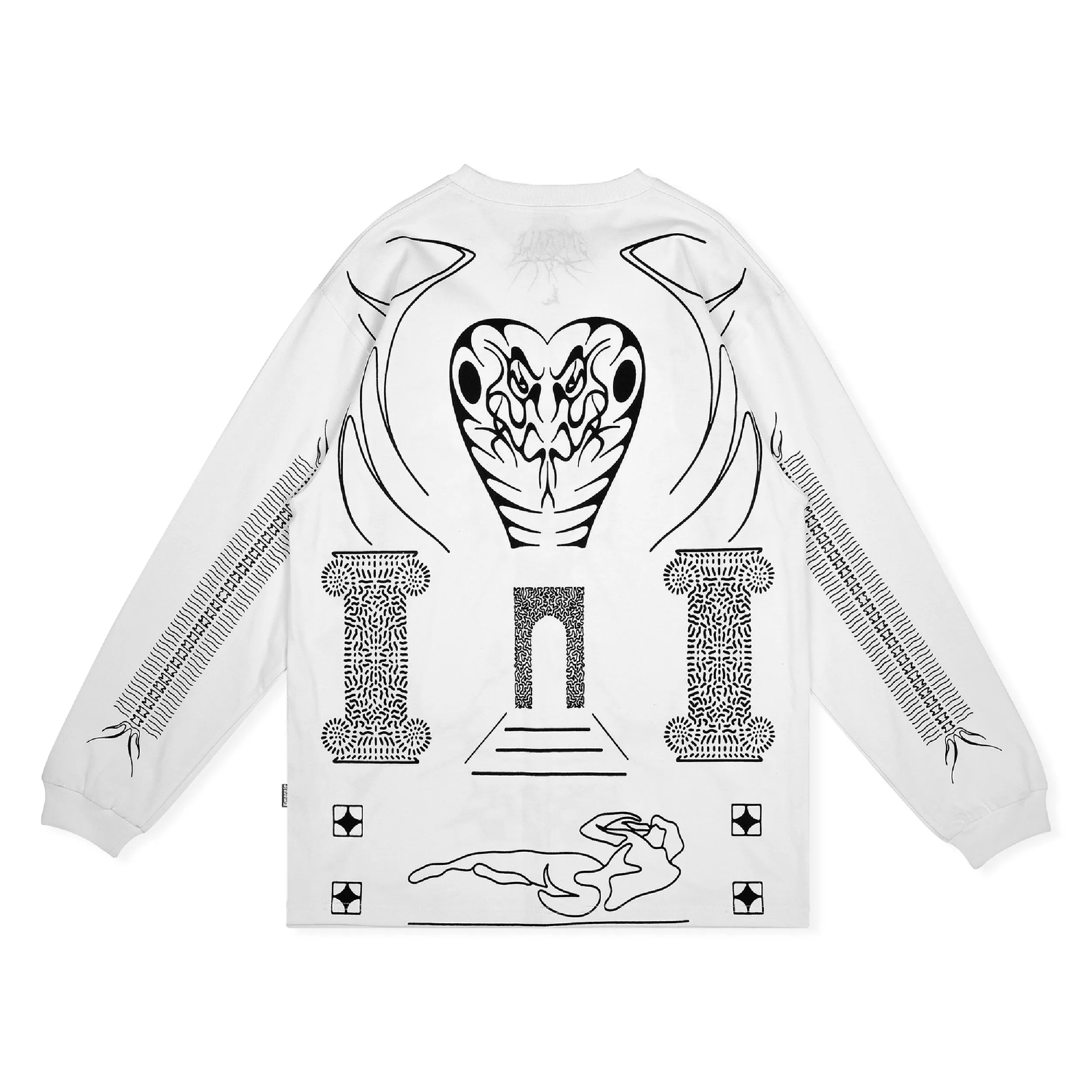 Emerale   Steve Marlon L/S T-Shirt - White