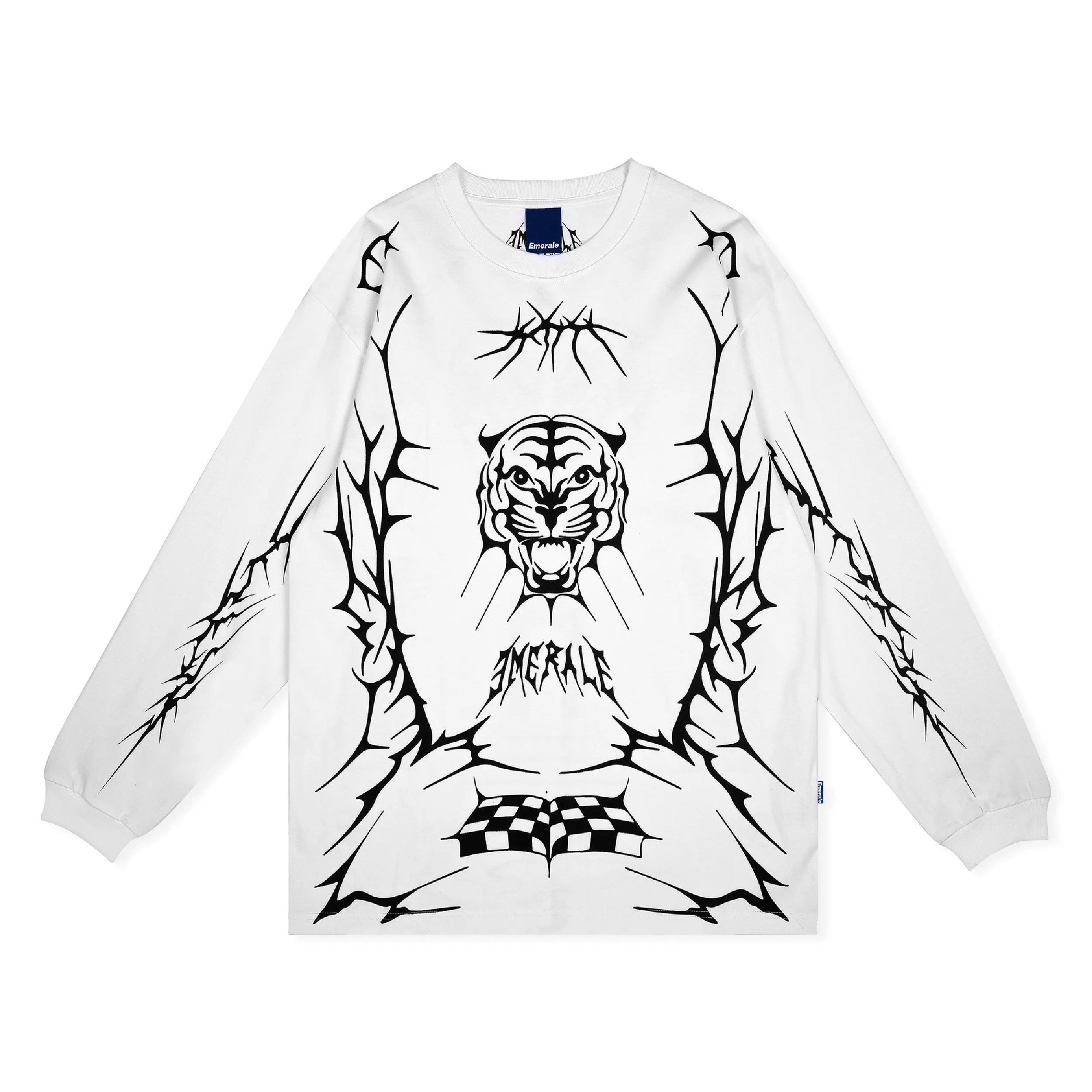 Emerale   Steve Marlon L/S T-Shirt - White