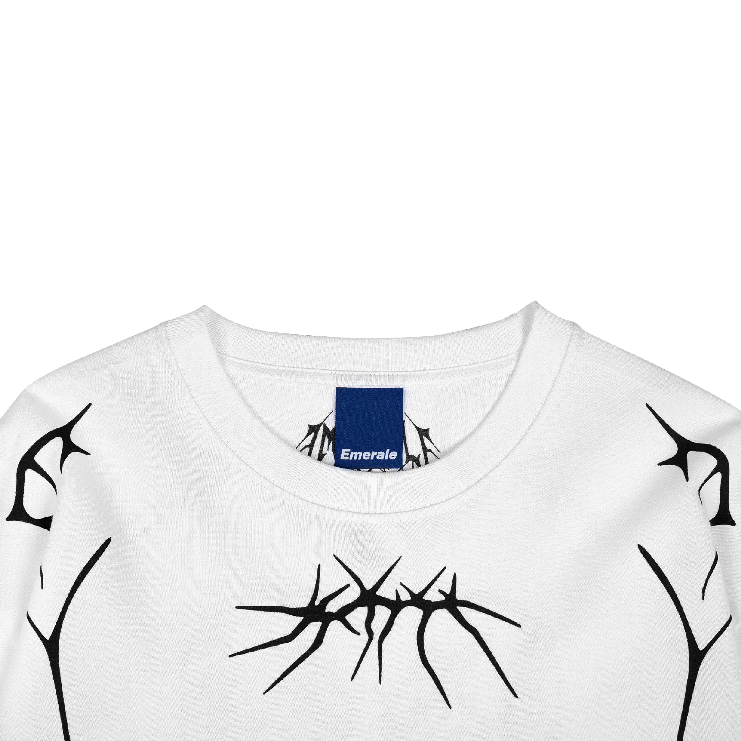 Emerale   Steve Marlon L/S T-Shirt - White