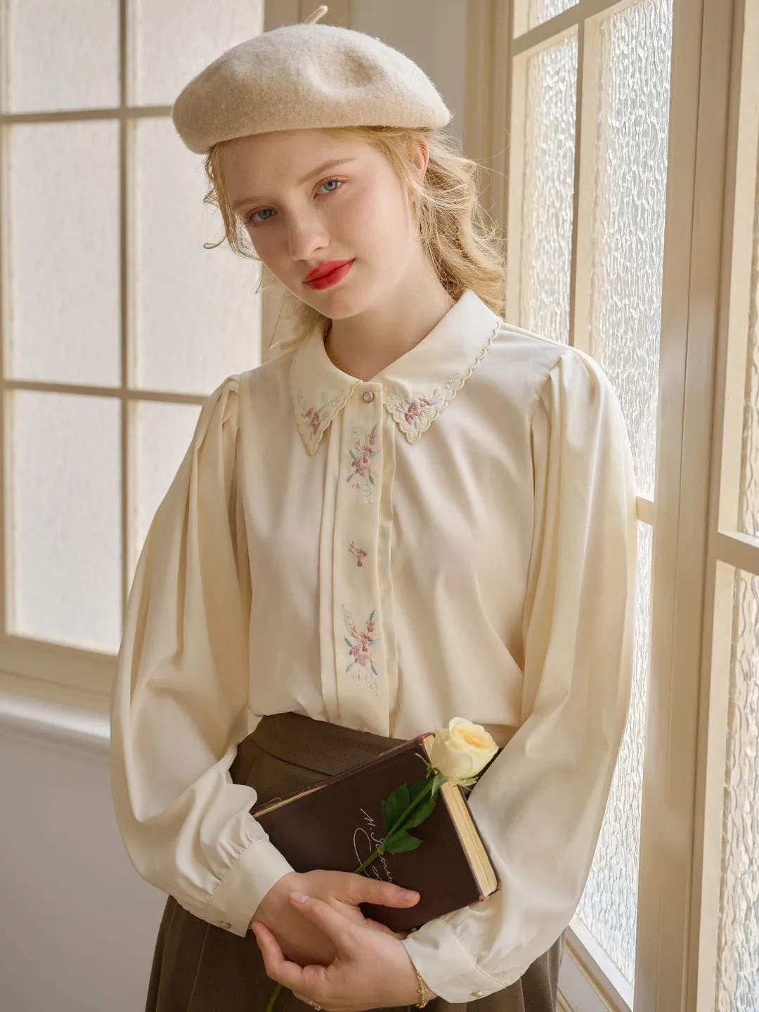 【Final Sale】Lexi Vintage Embroidered Blouse