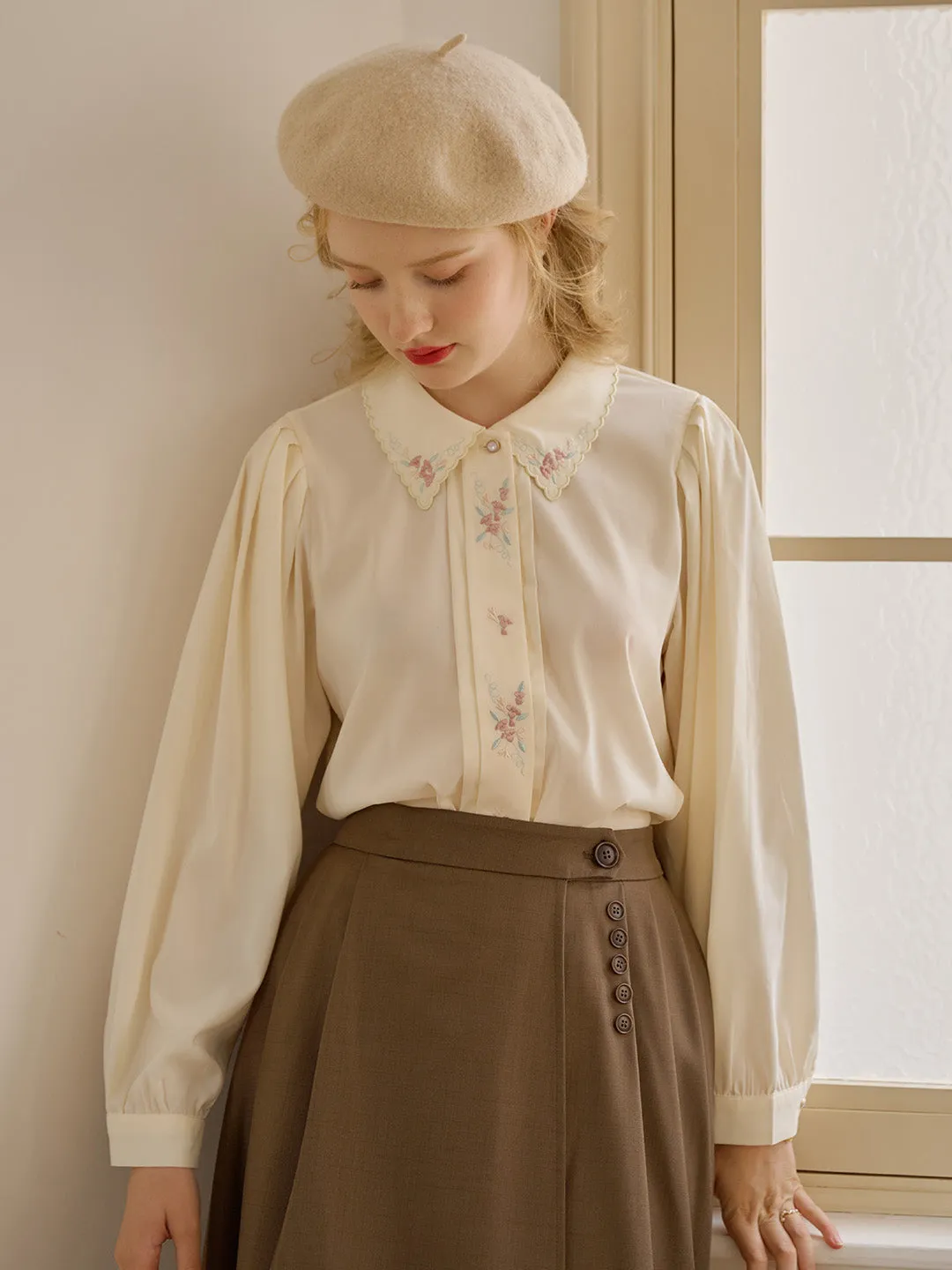 【Final Sale】Lexi Vintage Embroidered Blouse