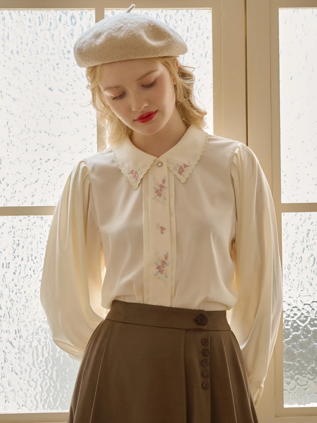 【Final Sale】Lexi Vintage Embroidered Blouse