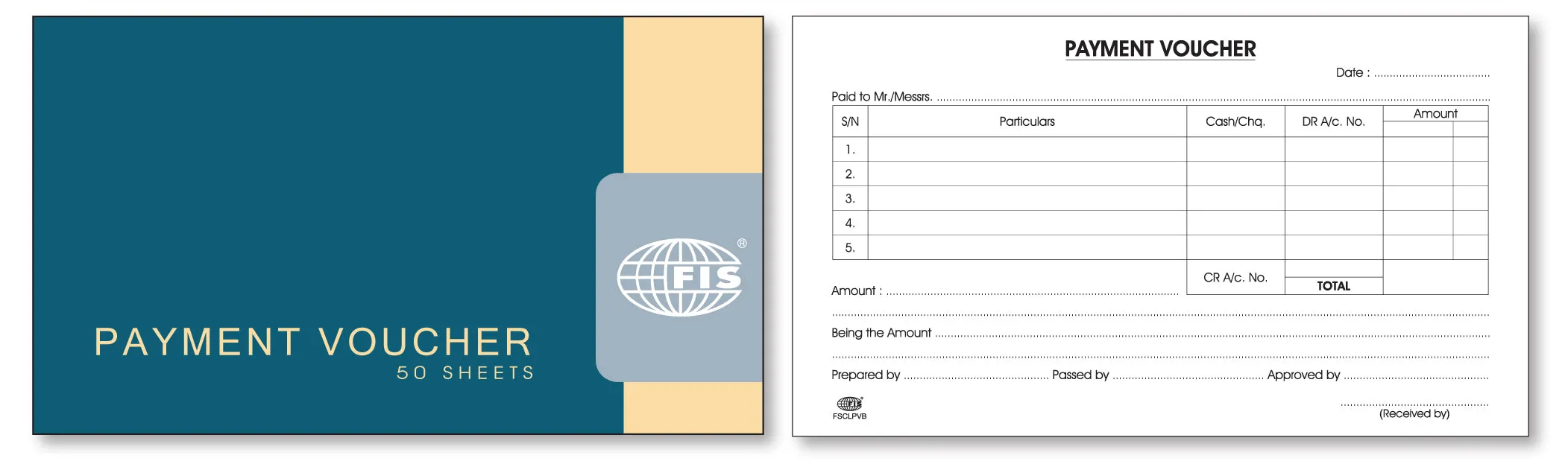 FIS Payment Voucher 50 Sheets