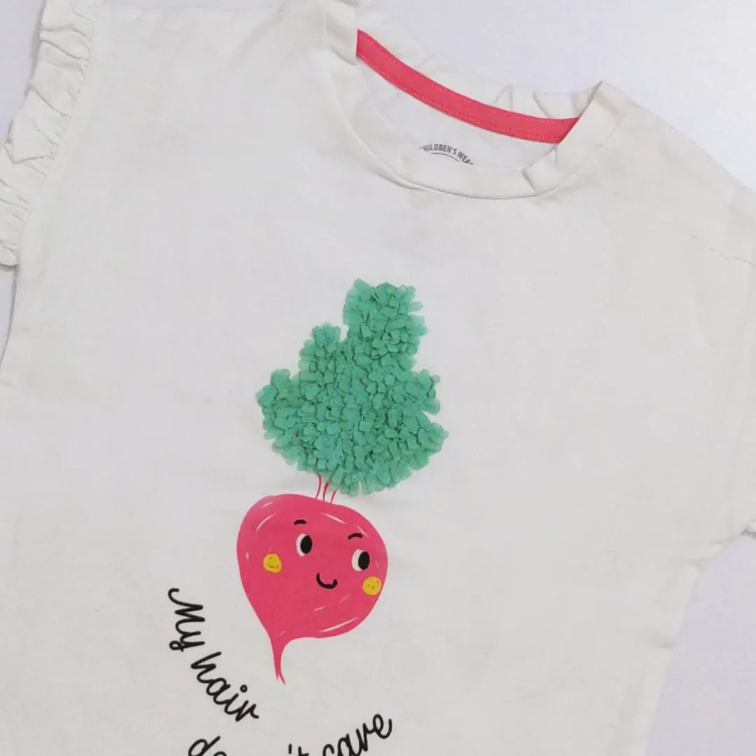 FT - Kids 'White' Printed Cotton T-Shirt FT177