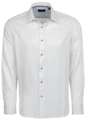 Garnet Button-Front Sport Shirt - White