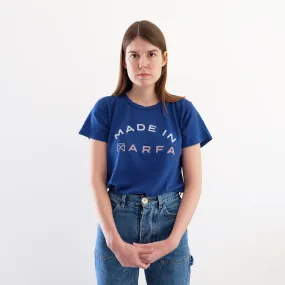 Garza Marfa Jungmaven Made in Marfa Rose   Cobalt Tee