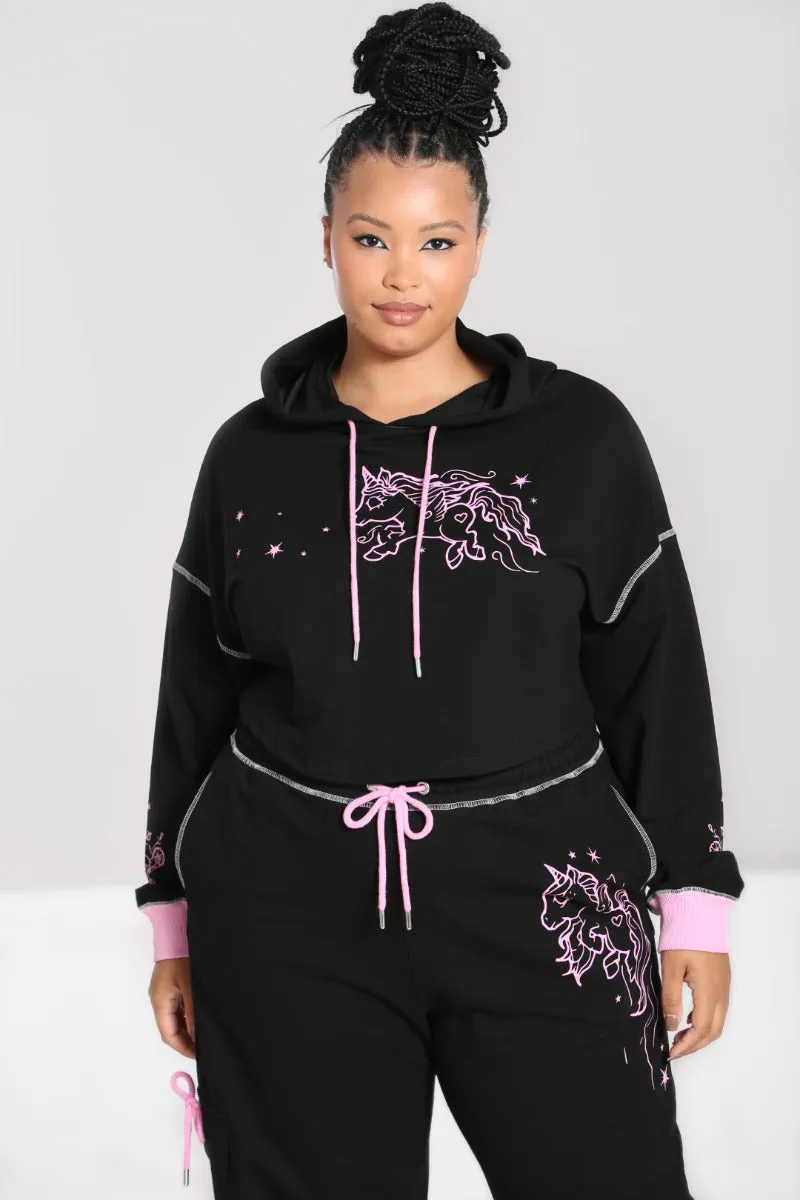 Hell Bunny Star Catcher Hoodie Pink Unicorn - HOODIE ONLY