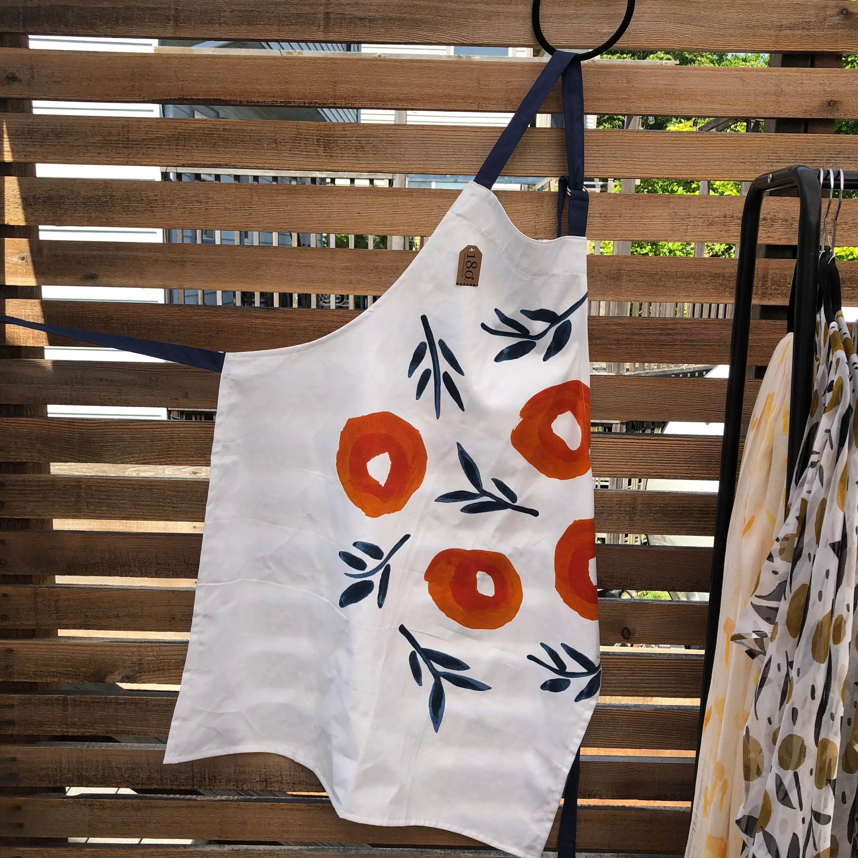 Inky Poppies Apron