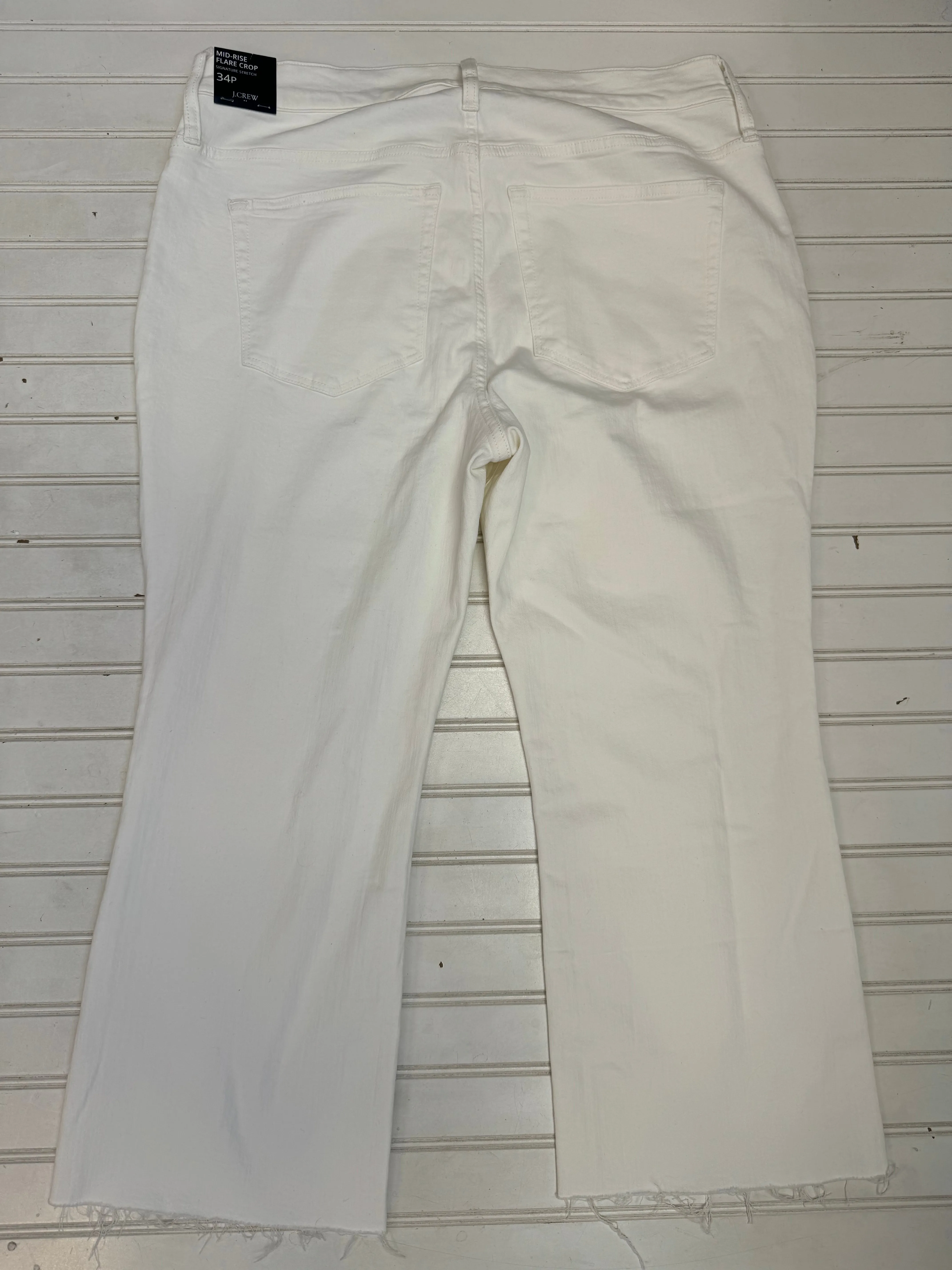 Jeans Cropped By J. Crew In White, Size: 18