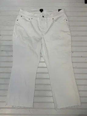 Jeans Cropped By J. Crew In White, Size: 18