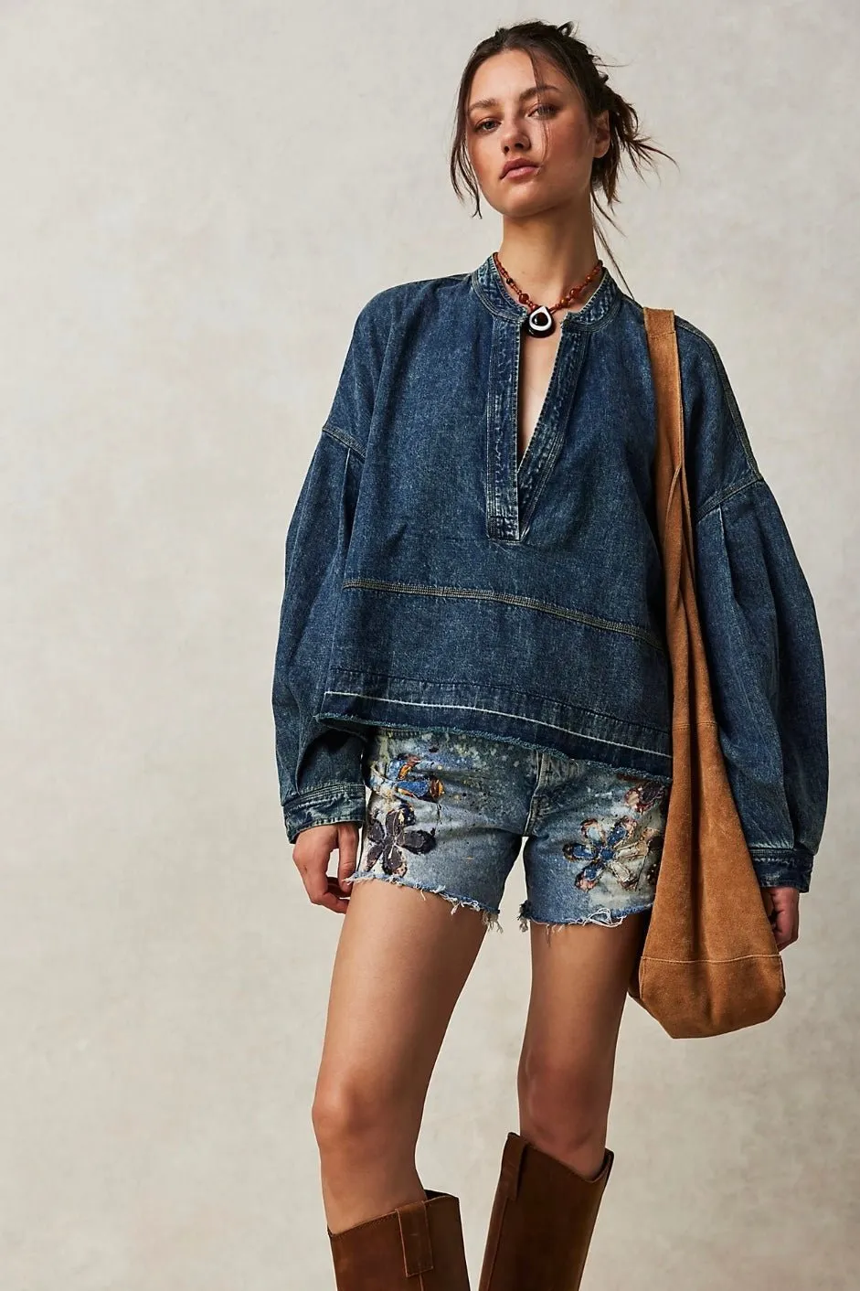 JUDE DENIM PULLOVER