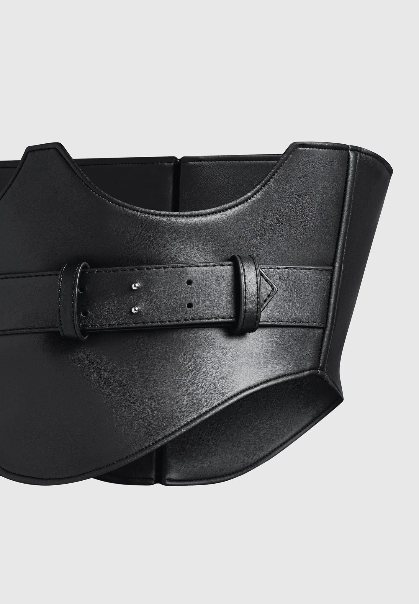 Leather Corset Belt - Black