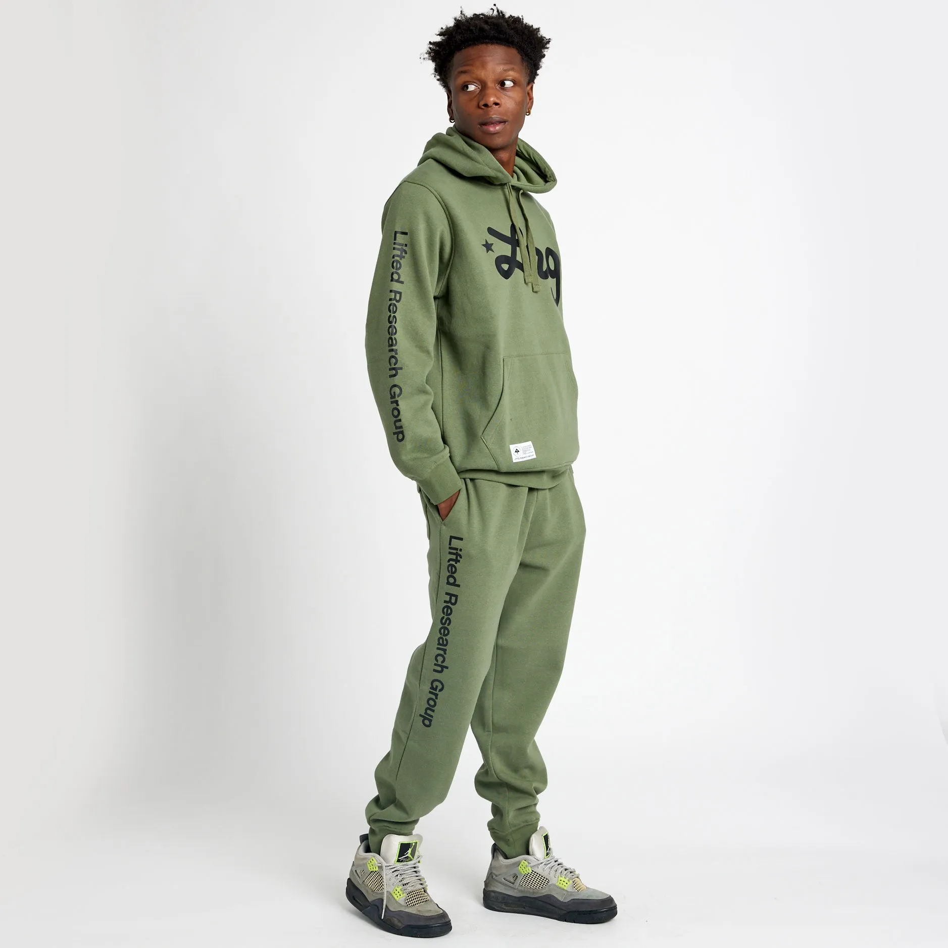 LIFTED SCRIPT JOGGER SWEATPANTS - OLIVINE